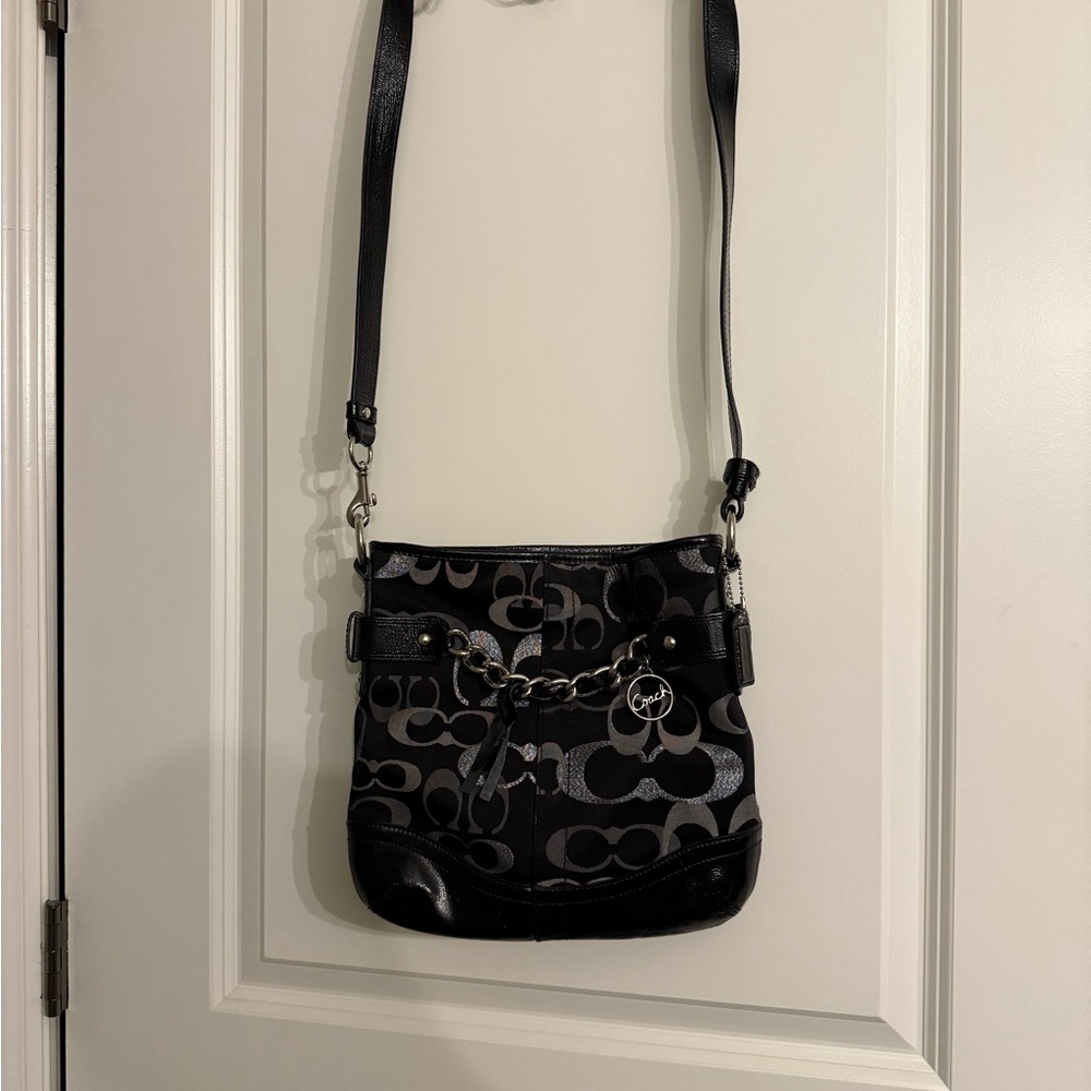 Black Patterned Women's Bag